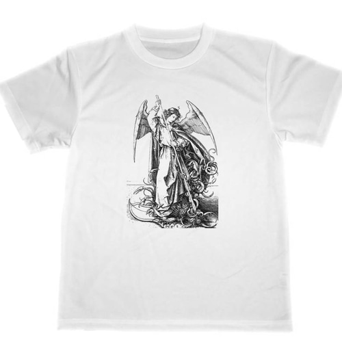 マルティン・ショーンガウアー 大天使ミカエル ドライ Tシャツ 名画