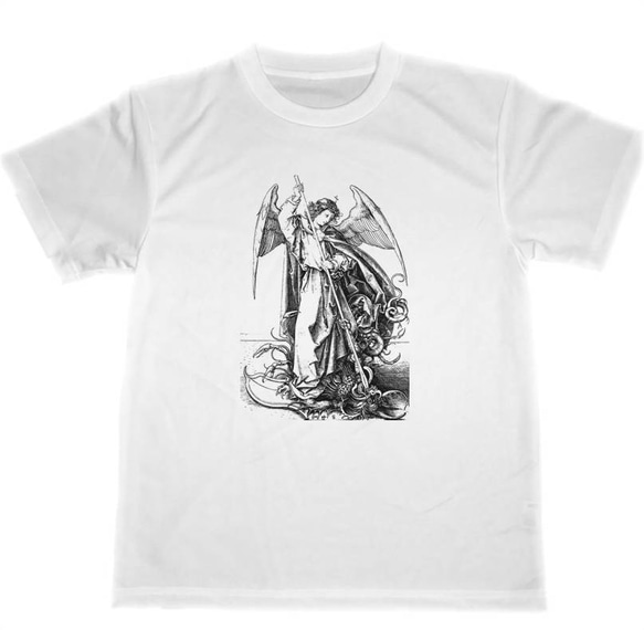 マルティン・ショーンガウアー 大天使ミカエル ドライ Tシャツ 名画