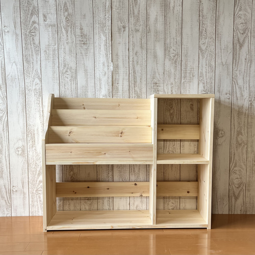 【大容量】モンテッソーリ　絵本棚　モンテ棚　教具棚　絵本ラック 楽天市場】【マラソン中P3倍】 絵本棚 木製 おしゃれ スリム