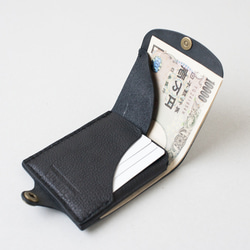 BRIDLE & SOFT コンパクト財布／ブラック※受注製作 9枚目の画像