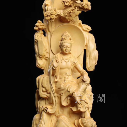 極上美品』観音菩薩 観音像 自在観音菩薩 木彫 仏像 仏教美術 極上品