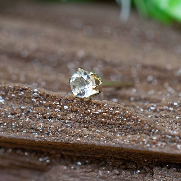 14kgf☆ペタライト・ピアス　3mm 3枚目の画像