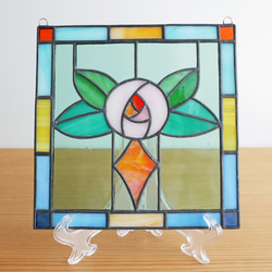 ステンドグラスパネル コーヒー 15cm その他インテリア雑貨 nobuo