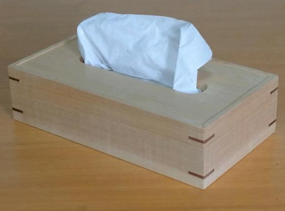 木製ティッシュケース　★４種類　無垢材 2枚目の画像