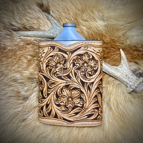 スキットル レザーカバー その他ケース Roman handmade craft