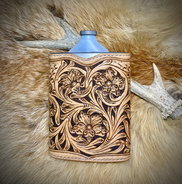 スキットル レザーカバー その他ケース Roman handmade craft