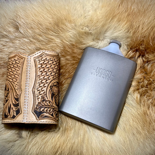 スキットル レザーカバー その他ケース Roman handmade craft