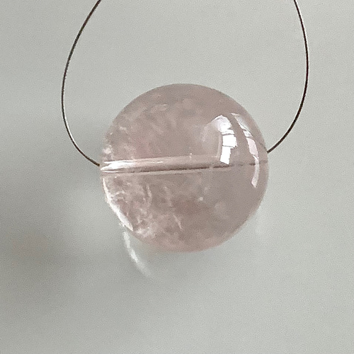 ピンクエンジェルラダークォーツ☆16.5mm粒売-J☆ネックレス