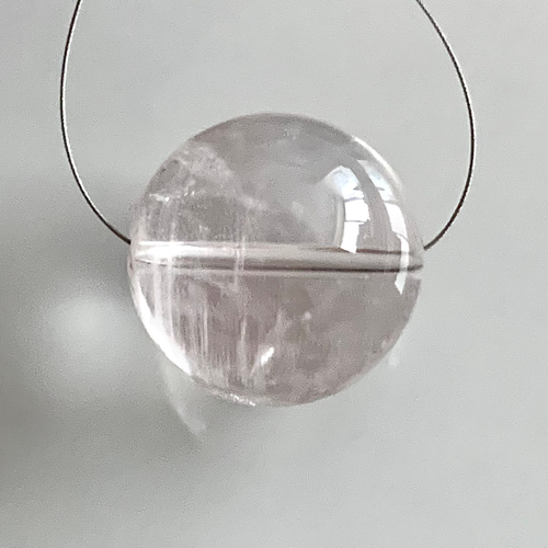 ピンクエンジェルラダークォーツ☆16.5mm粒売-J☆ネックレス