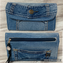 デニムリメイク パスケース、マルチケース、キーケース 名刺入れ