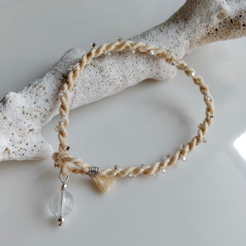 エレスチャルクォーツとレムリアンシードクリスタルのワイヤージュエリーネックレス⟡ エレスチャルクォーツとレムリアンシードクリスタルのワイヤー
