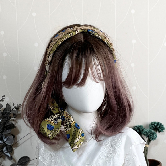 多目的ネクタイヘッドバンド/アルミワイヤーヘアバンドワイドヘッドバンドマスク減圧ヘアアクセサリー結び目クロスボウ 3枚目の画像