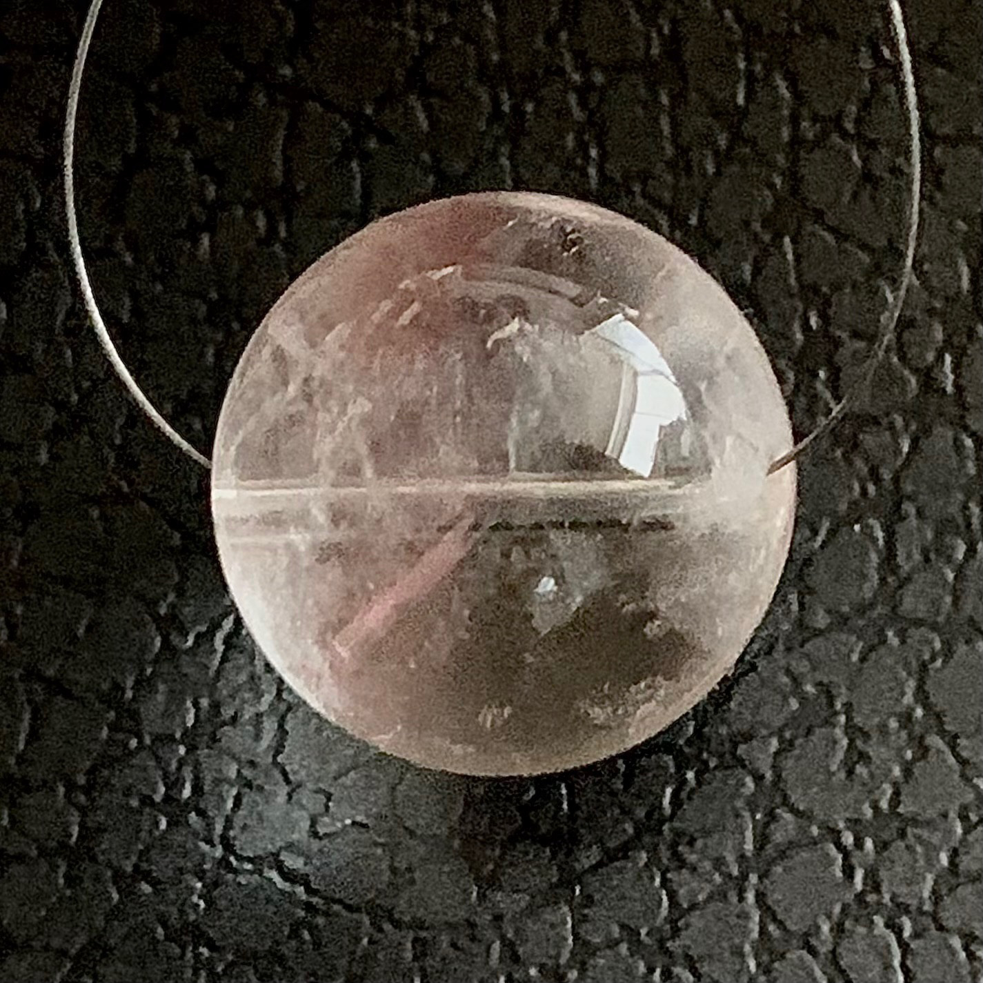 ピンクエンジェルラダークォーツ☆16.7mm粒売-Fネックレス・ブレスレット・ストラップ製作可