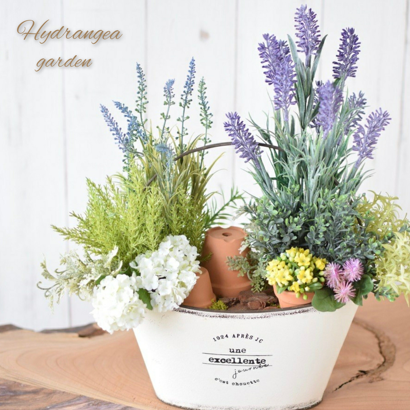 【送料無料！】枯れない♪紫陽花とラベンダーの寄せ植えガーデン＊Creema限定＊新築祝い  開店祝い