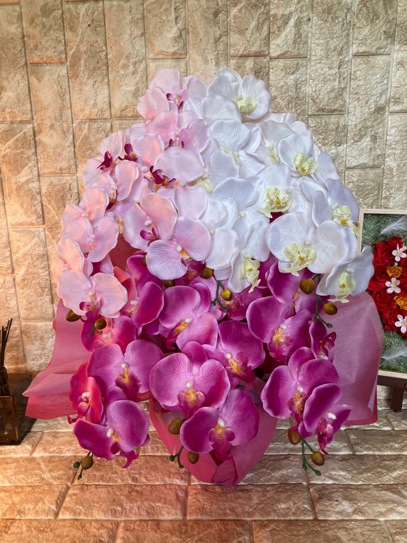 光触媒 人工観葉植物 ウォールグリーン フェイク フラワー 胡蝶蘭3色