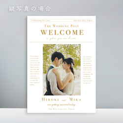 ウェディング 結婚式 ウェルカムボード・パネル/キャンバス [Newspaper ver]  ウェルカムスペース サイン 2枚目の画像