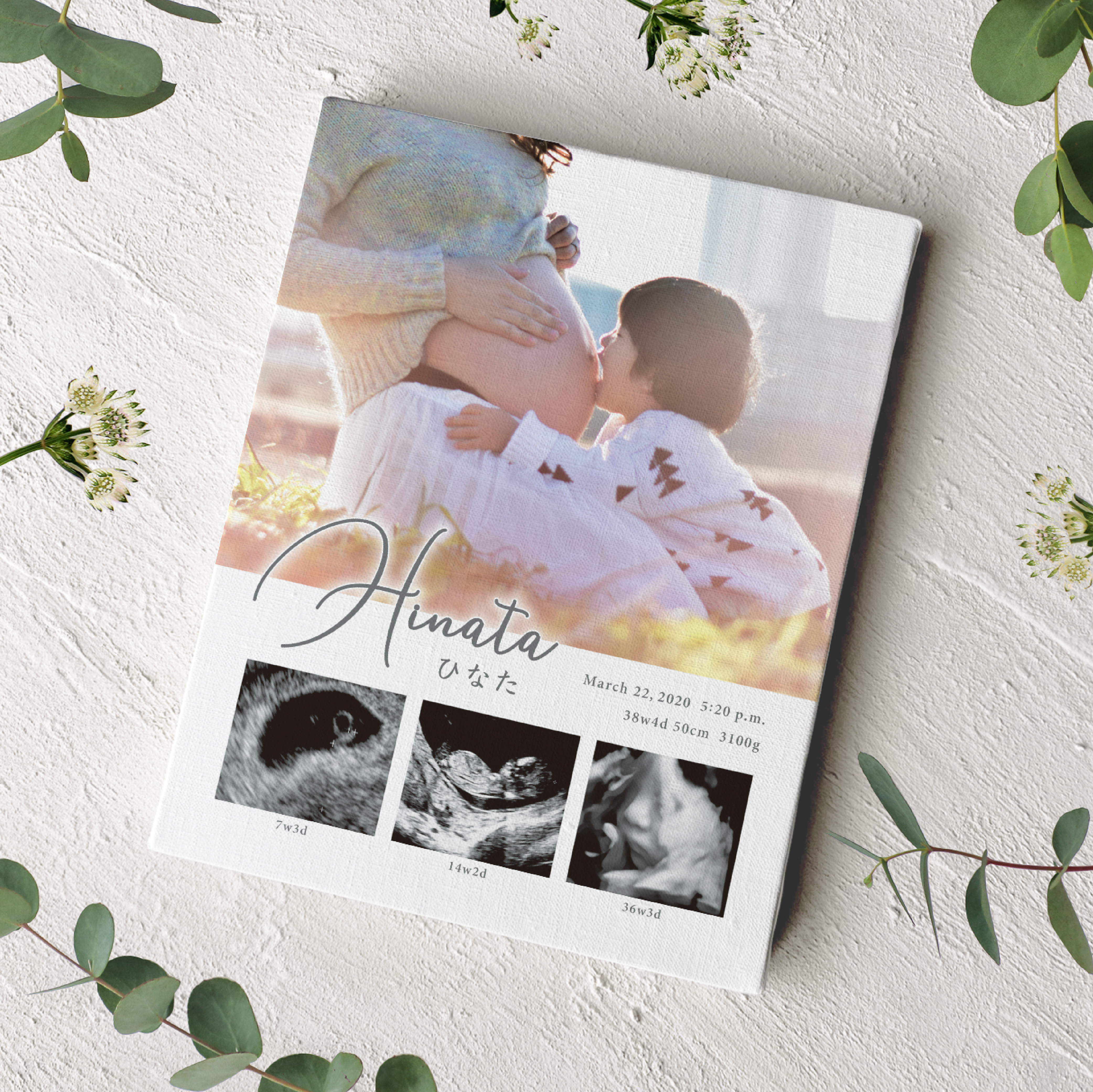 マタニティ/エコー写真アート / キャンバスボード /014