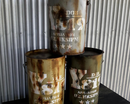 アンティークリメイクペール缶 その他インテリア雑貨 GLITZ