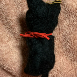 【注文製作】羊毛フェルトハンドメイド黒猫ちゃん 2枚目の画像