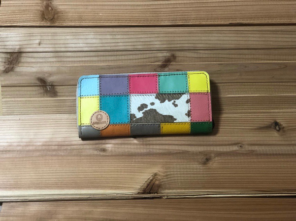 Francfranc⭐︎本革ハラコパッチワークスツール ハラコレザー フラットパンプス （ブラウン ハラコレザー