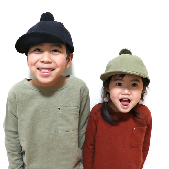 Kids PON PON 帽 &lt;3 色&gt; 兒童帽子 第3張的照片