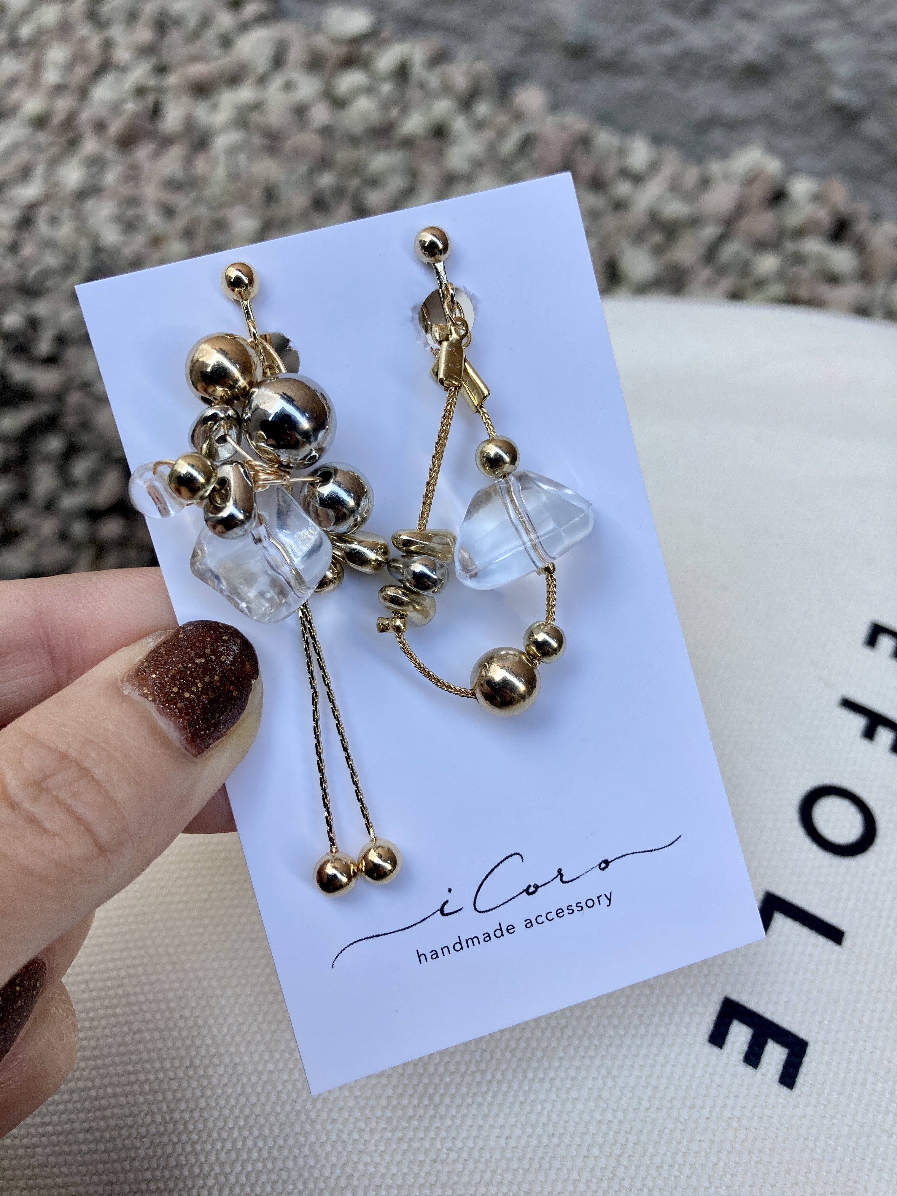イヤリング・ノンホールピアス seasirisiri *ARABESQUE Earrings 1* ARABESQUE Earrings 藍 – SIRI SIRI | シリシリ