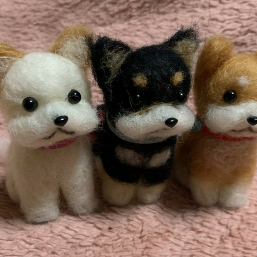 注文製作】羊毛フェルトハンドメイド柴犬ちゃん 羊毛フェルト