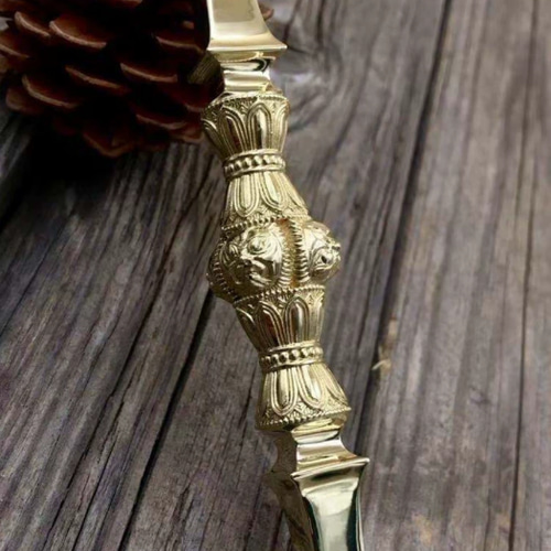 修縁堂】真言宗 法器 金剛杵 真鍮製 鬼面独鈷杵16cm 修縁堂】真言宗 法