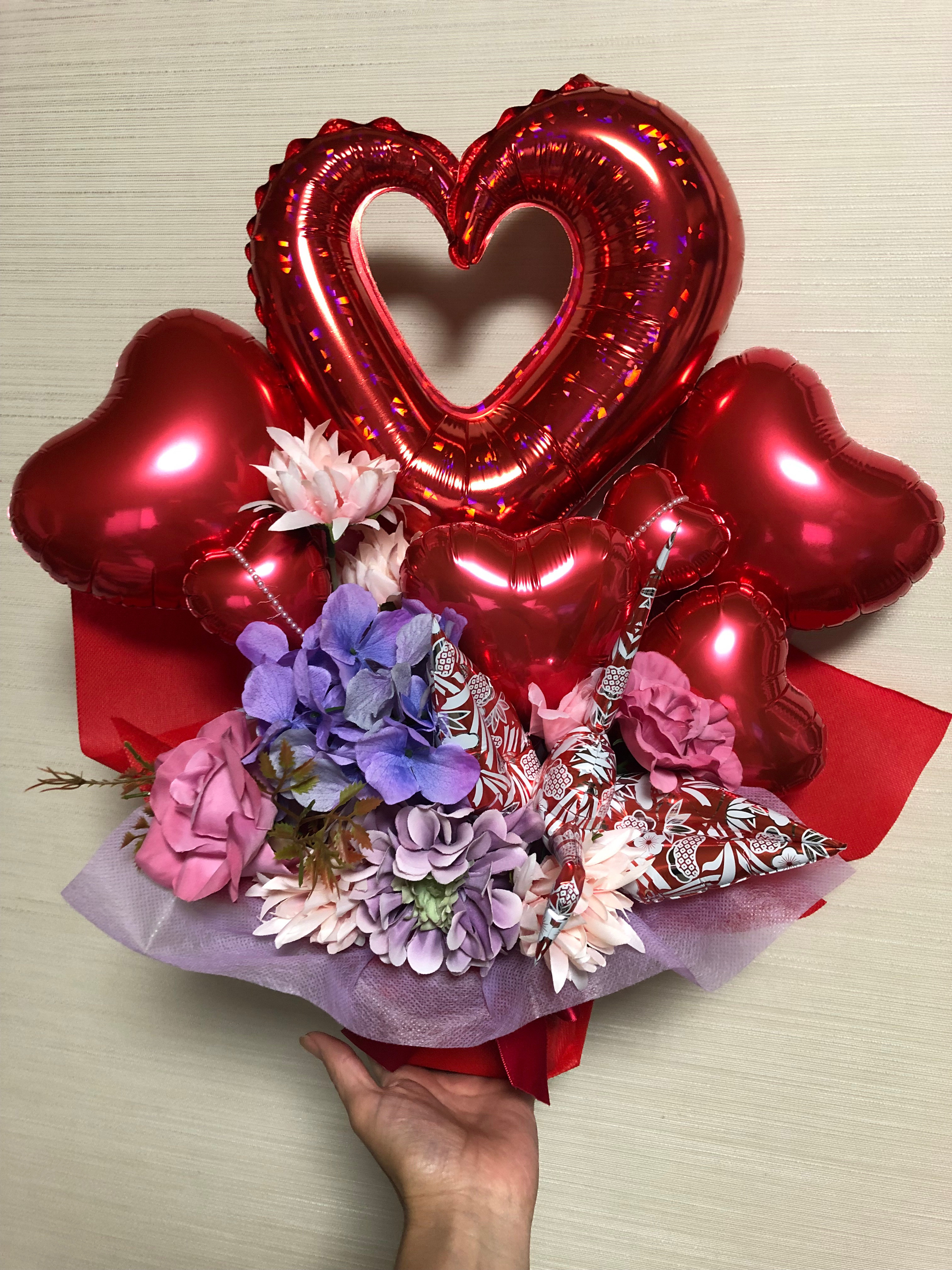 還暦祝い　喜寿　米寿　バルーンアレンジ  バルーンブーケ　バルーンギフト