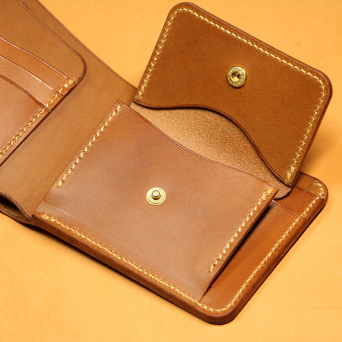 インポケット二つ折り財布】アラスカレザー ピンク ED-014 二つ折り