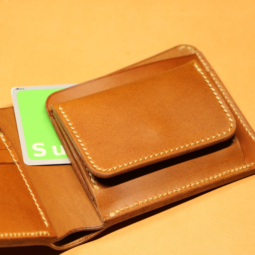 インポケット二つ折り財布】アラスカレザー ピンク ED-014 二つ折り