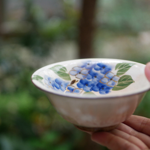 京焼・清水焼 色絵 ご飯茶碗 （紫陽花） 茶碗・めし碗 Shun 通販