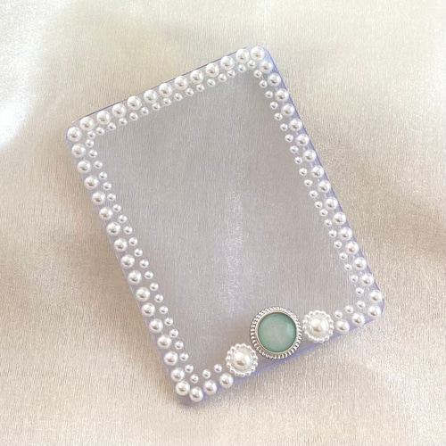 再販》デコ硬質ケース トレカデコケース パール グリーン 緑