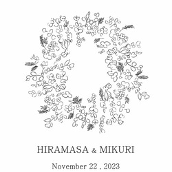 A3「ナチュラルリース」ウェディングツリー 結婚証明書　ウェルカムスタンプボード　説明書付き 7枚目の画像