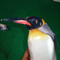 スーパーリアルペーパークラフト　おうさまペンギン　11ｃｍ　　A4写真1枚 11枚目の画像
