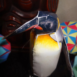 スーパーリアルペーパークラフト　おうさまペンギン　11ｃｍ　　A4写真1枚 8枚目の画像