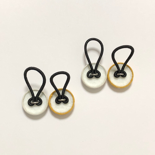 再販218ブラックビジュー　キッズヘアゴム　ヘアアクセサリー　￼くるみボタン 再販×4）キッズ用♡くるみボタンヘアゴム 雑貨・その他 Biscuit