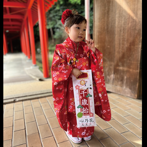 147 YUI 髪飾り※オーダーストップ様専用 千歳飴袋 七五三 つまみ細工