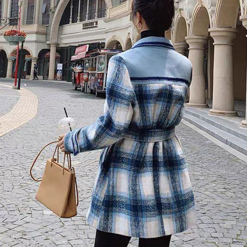 極美品 エンフォルド スプリングコート チェック チュール LL相当 2WAYチェックミドルコート（ステンカラーコート）｜Elishe（エリシェ