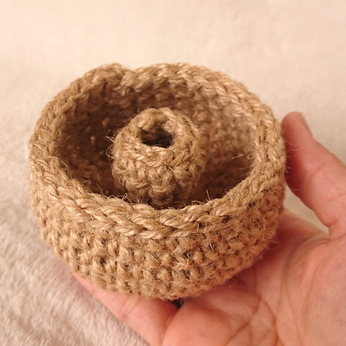 バードトイ 麻紐で編んだつぼ巣 楕円型 バードトイ麻紐で編んだつぼ巣
