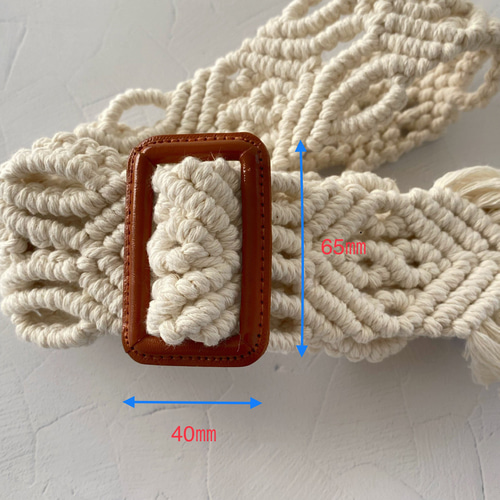 マクラメ編み太ベルト タイプA その他ファッション雑貨 Blue daisy