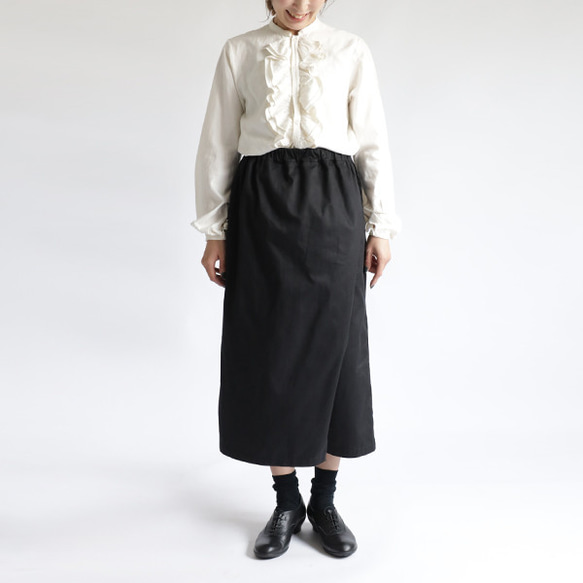 ＊初夏ＳＡＬＥ　コットンチノ生地　ラップ巻きスカート ＆ パンツ　ナロー エプロン K49 7枚目の画像