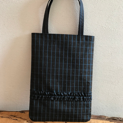 アンティーク着物リメイク 大島紬バック エコバッグ・サブバッグ Madam  