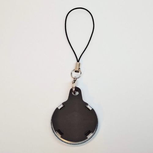 ストラップorキーホルダー〉パンダ 32㎜サイズ 携帯ストラップ green