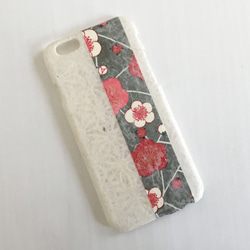 【SALE】35%OFF‼︎Wacon友禅和紙iPhone6/6sカバー［麻の葉×大正ロマン］ 1枚目の画像