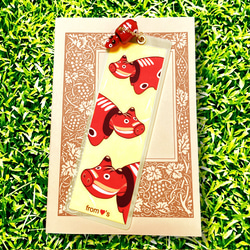 赤べこ散歩・ブックマーカー※納期10日前後です 2枚目の画像