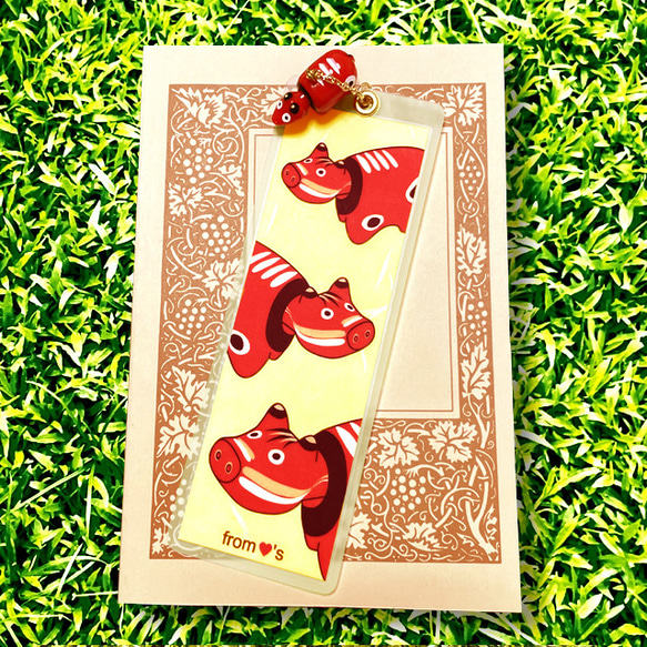 赤べこ散歩・ブックマーカー※納期10日前後です 2枚目の画像