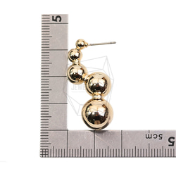 ERG-2053-G【2個入り】マルチボールラウンドピアス,Multi ball round Post Earring 5枚目の画像