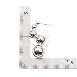 ERG-2053-R【2個入り】マルチボールラウンドピアス,Multi ball round Post Earring 5枚目の画像