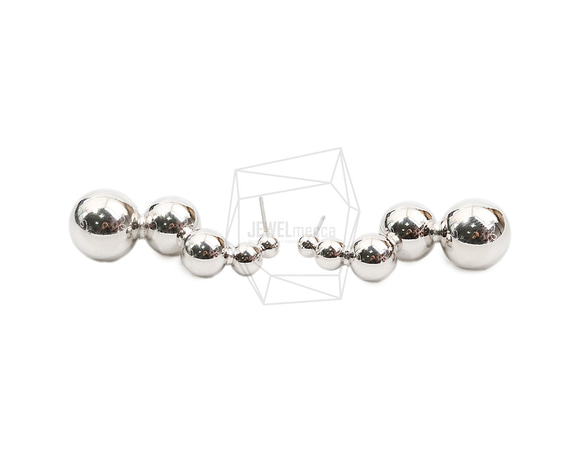 ERG-2053-R【2個入り】マルチボールラウンドピアス,Multi ball round Post Earring 1枚目の画像